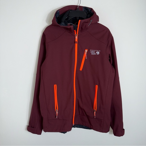 Mountain Hardwear Women's Full Zip Hoodie Jacket-Burgundy-Size Medium - Picture 2 of 9